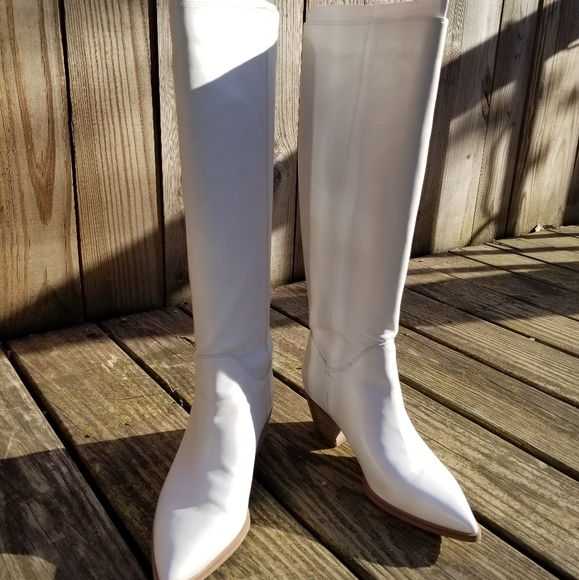 Sam Edelman Shoes - New Sam Edelman White Leather Knee High Boots